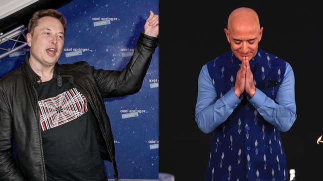 Elon Musk and Jeff Bezos Are Having a Dudefight Over the Moon