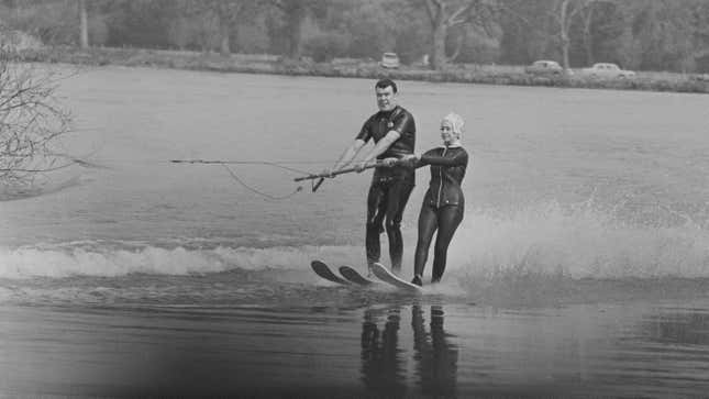 Here's Princess Margaret Learning to Waterski