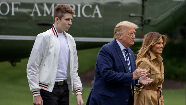 President Trump Simply Loves His Tall Son, His 'Beautiful Barron'