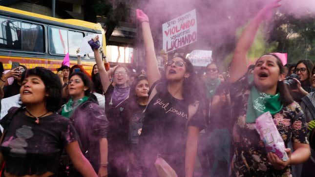 Hundreds March In Mexico City to Demand Action Against Police Accused of Rape