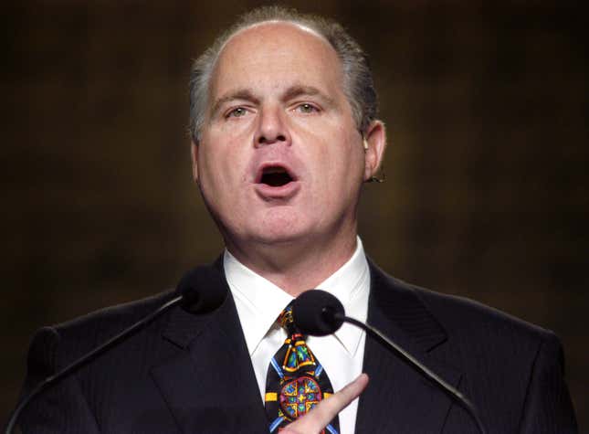 Rush Limbaugh, Evil Bigot, Isn't Long for This World