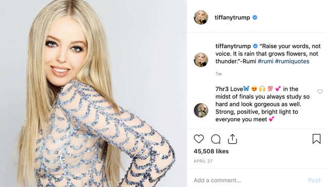 Did Tiffany Trump Post a Fake Rumi Quote on Instagram? Jezebel Investigates