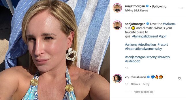 Sonja Morgan and Her Side Boob Are Having a Ball