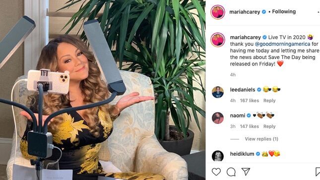 Spending An Uncomfortably Long Amount of Time Pondering Mariah Carey's Zoom Setup