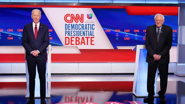 An Extremely Chill, Intimate Evening With 2 Adult Men… It's Your Democratic Debate Liveblog, Pandemic Edition