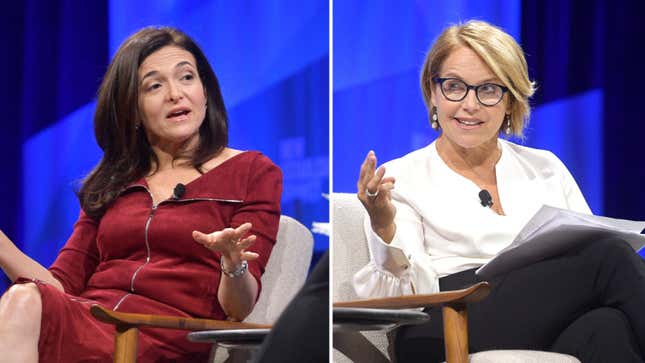 Katie Couric Leans Into Sheryl Sandberg