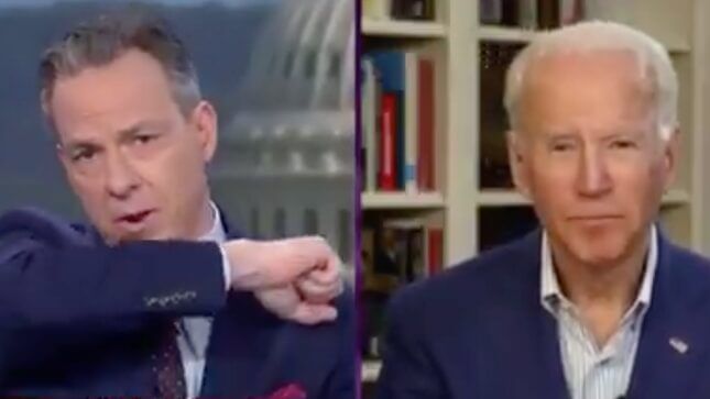 Joe Biden and Jake Tapper Found Some Time to Bicker About the Vampire Cough