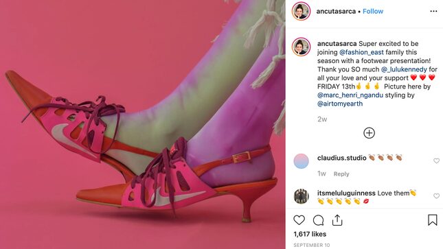 Is This Shoe Ok? Ancuta Sarca’s Upcycled, Environmentally-Friendly Sneaker Kitten Heels