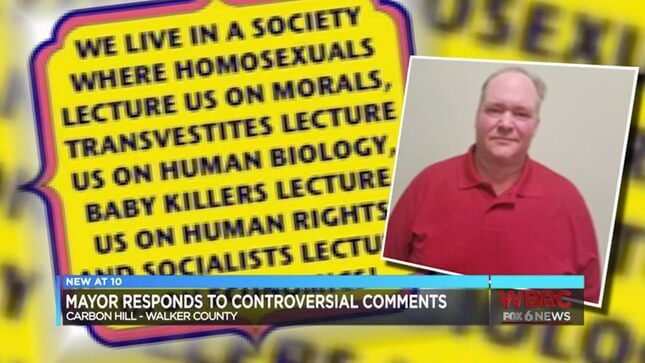 Just in Time for Pride, Small-Town Alabama Mayor Writes He Wants to 'Kill the Problem' of 'Homosexuals'