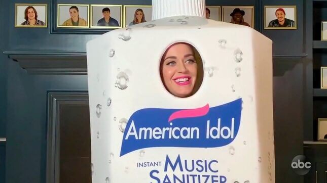 Katy Perry Gives Earnest Career Advice While Dressed as Hand Sanitizer