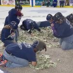 South Dakota Really Had Some Teachers Crawl on Ice to Gather Cash for Their Classrooms
