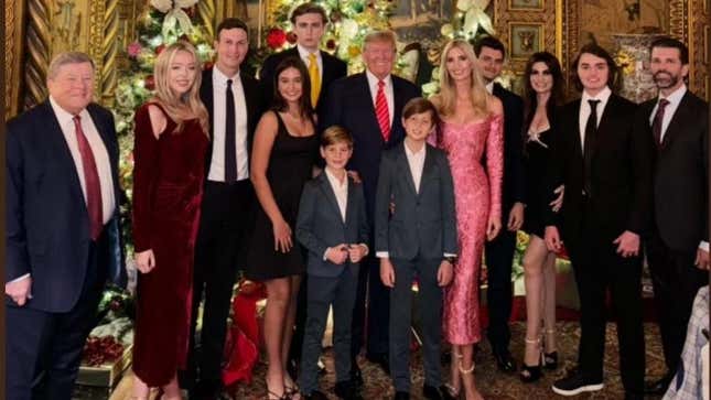 Melania Trump’s Absence Is the Least Noticeable Detail in the Trump Family Christmas Photo