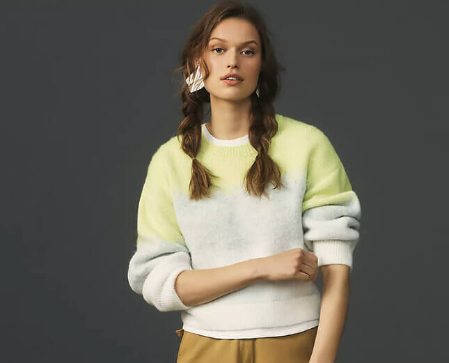 Maeve Neon Gradient Pullover Sweater from Anthropologie