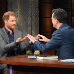 Prince Harry Makes Surprise Colbert Appearance, Says His Favorite Smell Is 'My Wife'
