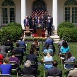 Chairs in Rose Garden Defied Social Distance Guidelines Because White House Says It 'Looks Better'