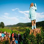 Melania Trump Statue Set Ablaze