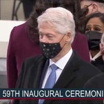 Bill Clinton Wears His Mask Like Every Man in a Suburban Grocery Store