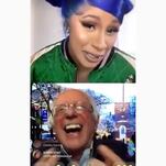 Cardi B and Bernie Sanders Had a Casual Tuesday Night Chat About Quarantine Nails, Socialism