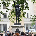 Statue of Black Lives Matter Protester Replaces Toppled Statue of Racist Old White Man