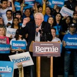 Somehow Television News Missed That Swastika at a Bernie Sanders Rally
