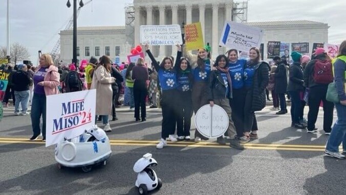 Robots—ahem, Roe-Bots—Provided Abortion Pills Outside the Supreme Court Today