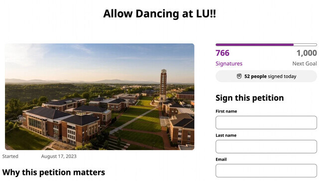 Liberty University Students Are Challenging Its Anti-Dancing Policy