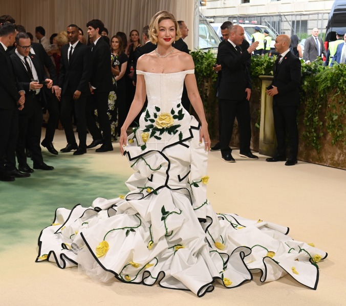 Gigi Hadid in Thom Browne
