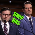 Mike Johnson—Who Monitors Porn Intake With Son—Doesn't Care If Matt Gaetz Is a Sex Pest