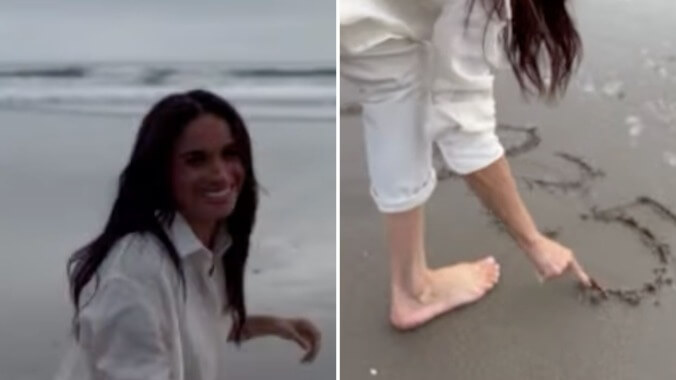 The Rest Is Still Unwritten? Meghan Markle Runs on the Beach in Return to  Instagram - Jezebel
