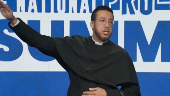 Priest Gets Defrocked After Mimicking Elon Musk’s Nazi-Like Salute at Anti-Abortion Rally