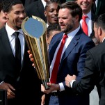 Man Known for Fumbling His Entire Existence Fumbles NCAA Trophy