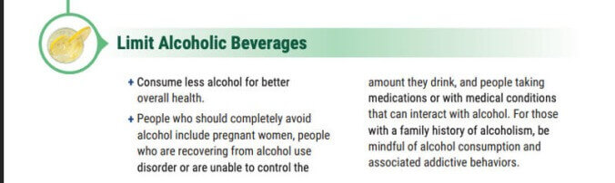 2025 dietary guidelines alcohol
