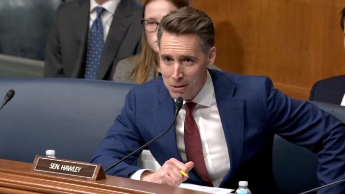 Josh Hawley Blew His Big Anti-Abortion Moment Harassing a Doctor About Gender Identity