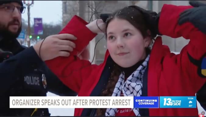Woman Arrested After Live TV Interview for Exercising First Amendment Rights