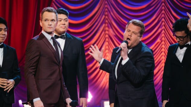 James Corden and Neil Patrick Harris Duel with Hamilton Tracks, Other Show Tunes in “Broadway Riff-off”