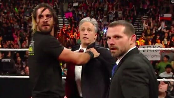 Watch Jon Stewart Kick a Man on Last Night’s WWE Raw