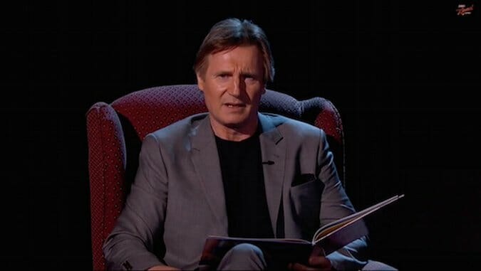Liam Neeson Reads The Kids A Disturbing Bedtime Story On Jimmy Kimmel Live
