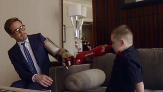 Robert Downey Jr. Delivers Bionic Arm to Boy