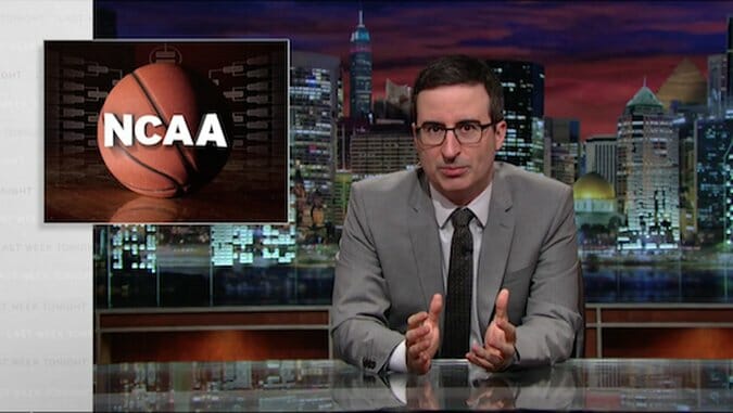 John Oliver Slam(Dunk)s The NCAA and March Madness On Last Week Tonight