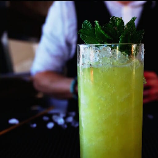 How to Make a Chartreuse Swizzle: A Video Tutorial