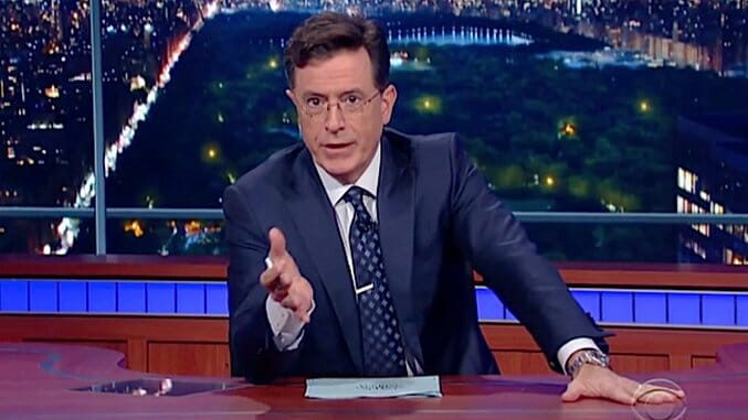 Honest Insanity: Stephen Colbert’s Monologue on Guns, Trump, and More