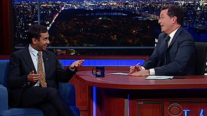 Aziz Ansari and Stephen Colbert Talk TV Diversity