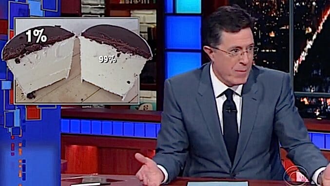Watch Stephen Colbert Riff on Presidential Candidates as Ice Cream Flavors
