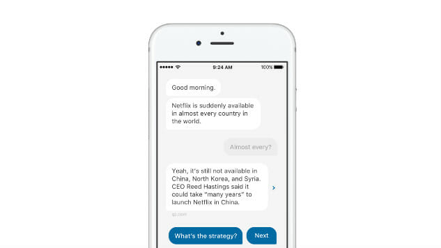 Quartz App (iOS): Quirky News One Text at a Time