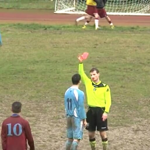 Watch: A Player In Italy's 9th Division Tried To Fight A Referee. Hilarity Ensued.