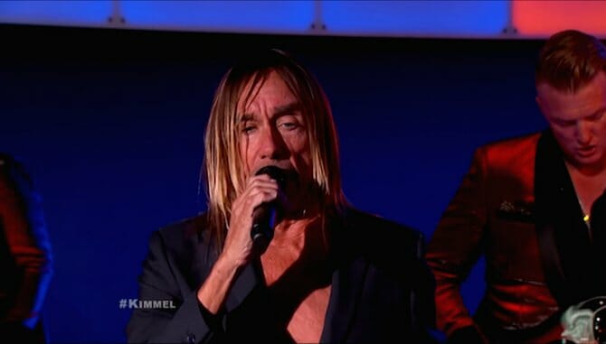 Iggy Pop Joined By Josh Homme for “Sunday” Performance on Kimmel