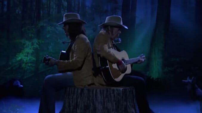 Watch Jimmy Fallon’s “Neil Young” Sing with Neil Young on The Tonight Show