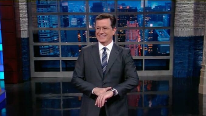 Watch Stephen Colbert’s Response to Controversial Democratic Gun Control Sit-In