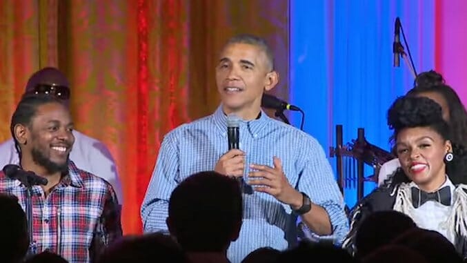 Watch President Obama Sing “Happy Birthday” to His Daughter with Kendrick Lamar and Janelle Monáe