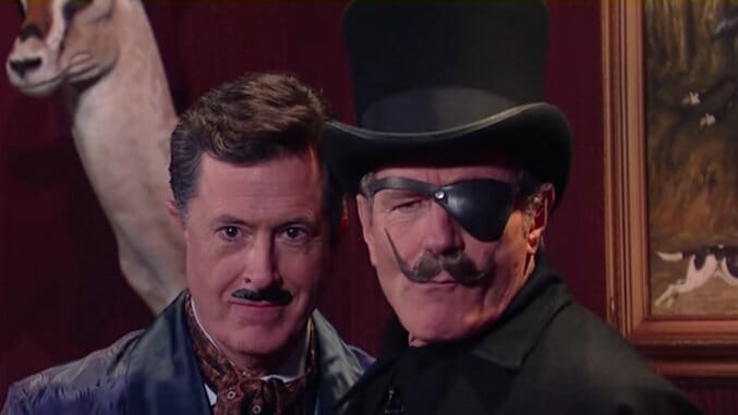 Watch Bryan Cranston and Stephen Colbert Perform as Poorly Written Characters on Late Show